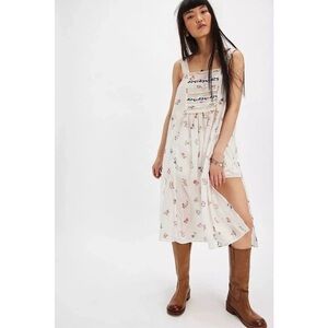 Free People The Way Back Printed Maxi Top size small bohemian coastal cowgirl